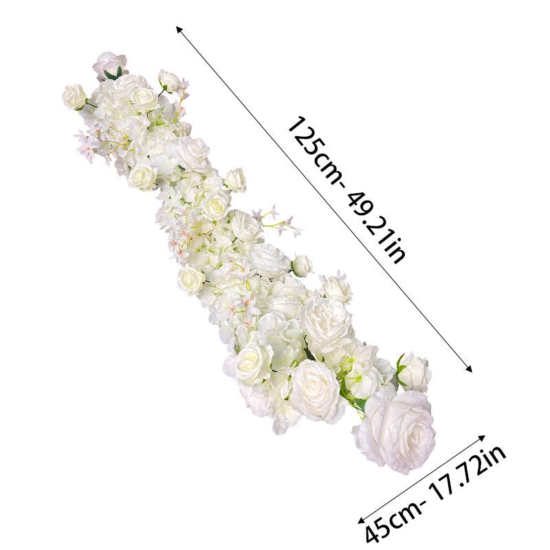 Wedding Flower Wall & Floor Arrangement - Artificial Floral Decoration for T Stage, Arch, & Aisle.
