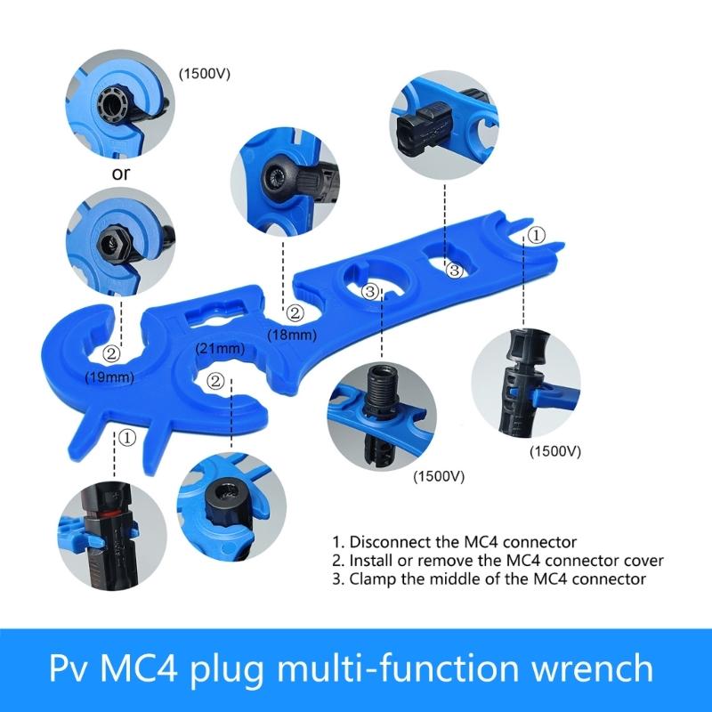 2 buc chei multifuncționale pentru conectori solari pentru instalare și demontare eficientă a echipamentelor solare, utilizare eficientă