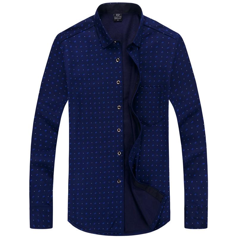 2024 Herren Kariertes Langarm Dickes Warmes Hemd für Herbst und Winter