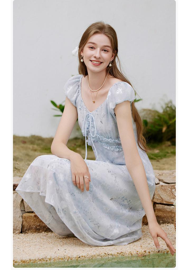French Blend Floral Dress
