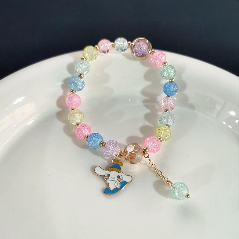 Kuromi Colorful Popcorn Crystal Beaded Bracelet - Christmas Hot Sale for Students & Besties