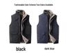 Men's Thickened Fleece-Lined Workwear Vest with Multi-Pockets for Autumn/Winter