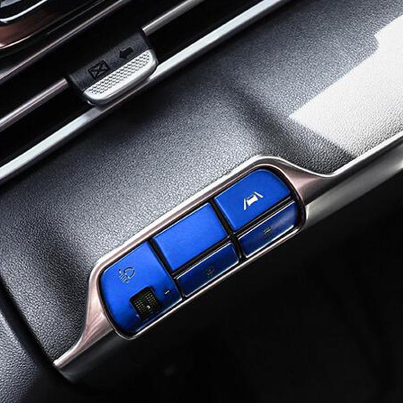 For Hyundai Elantra Avante    Car Headlight Switch Frame Button Stickers Cover Decoration Auto Interior Accessories