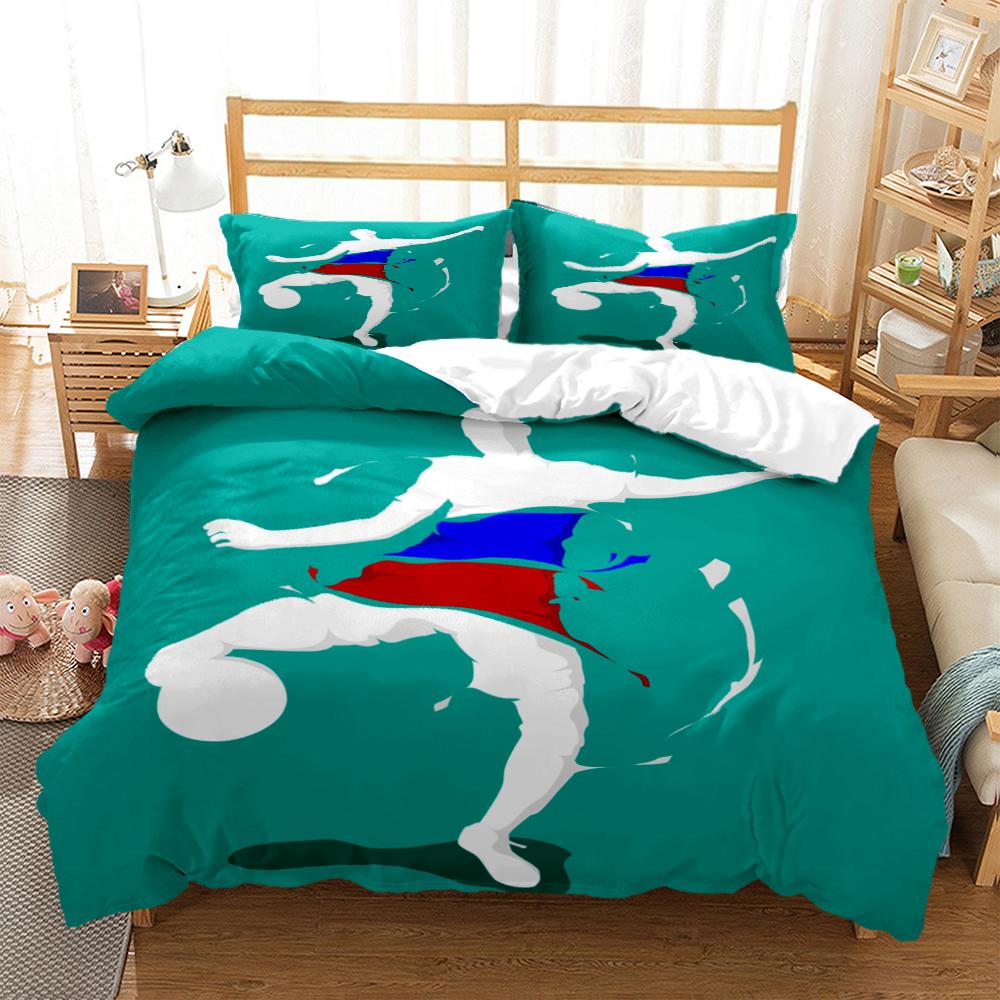 Copripiumino 3D Calcio Calcio/ Calcio Stampa Digitale Poliestere Set Biancheria da Letto Bambino Bambini Coperture Set Copripiumino Ragazzi Per Adolescenti