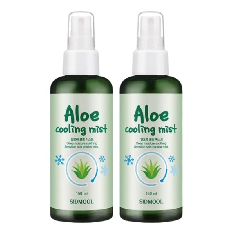 SIDMOOL Aloe Cooling Mist 150ml Aloe Vera Leaf Water 43% Houttuynia Leaf Water 10% Face Body Scalp Mist