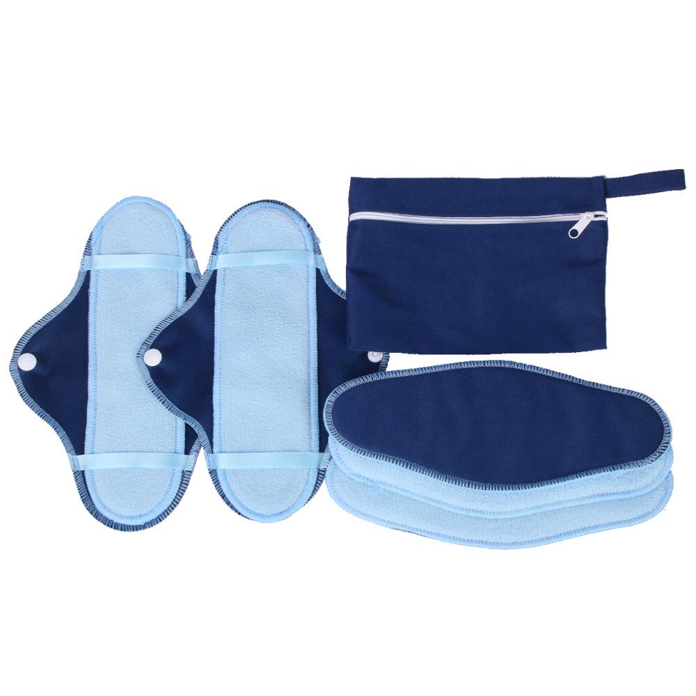 Customizable Eight-Piece Set of Washable Sanitary Napkins and Panty Liners Washable Sanitary Napkins Eight-Piece Set