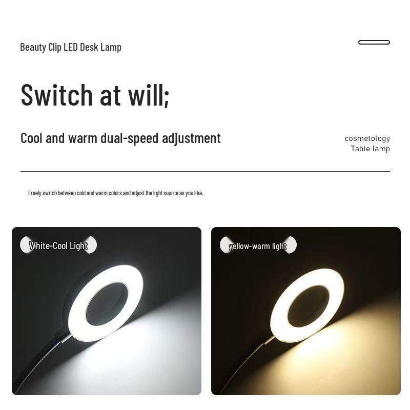 LED Eye-Protection Clip-On Desk and Bedside Lamp for Students