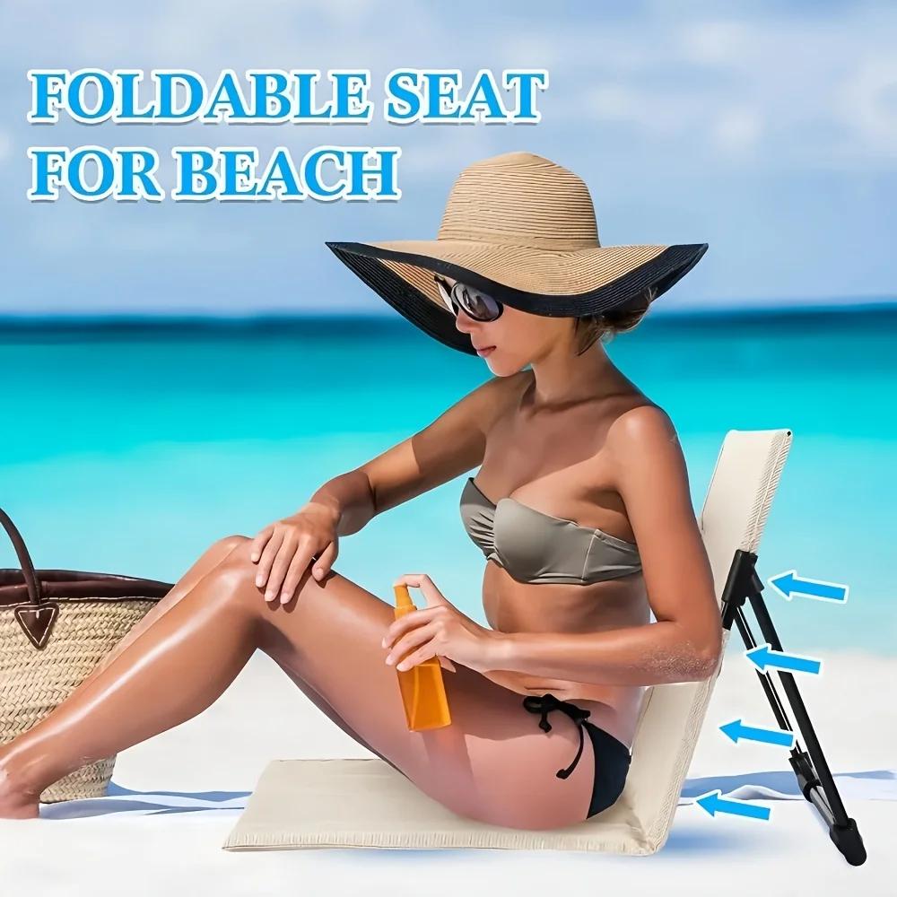 Ultra Light Portable 1pc Outdoor Folding Chair Convenient Camping Backrest Chair Lightweight for Beach Garden Outdoor Activities