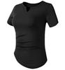 Damen V-Ausschnitt Schnelltrocknende Lauf-Tops - Slim, Lässige Sport- & Yoga-T-Shirts