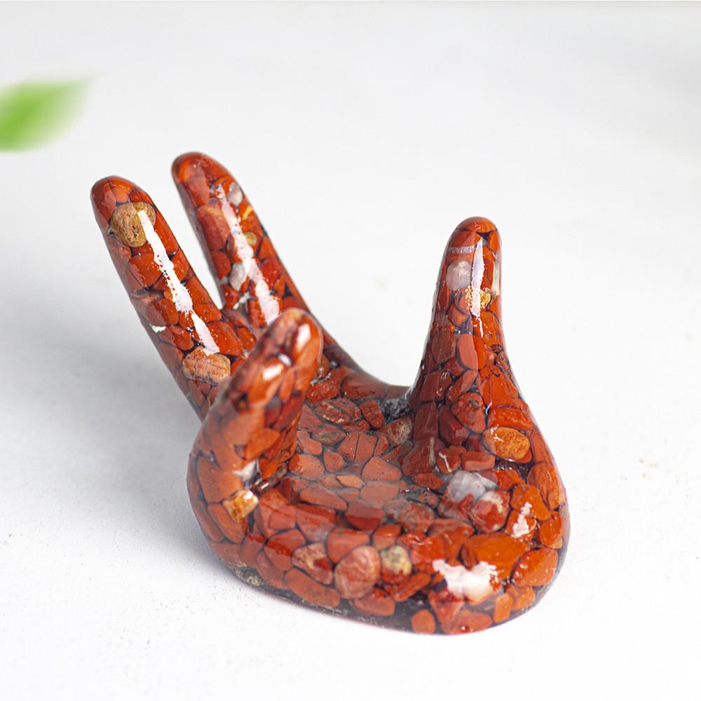 Resin Crystal Figurine Base For Home Decor With Natural Gemstones And Modern Style Perfect For Gift Giving