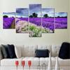 5Pcs Canvas Wall Arts Poster Painting Flowers Field Nature Purple Wallpaper Home Decor Picture Print Living Room Art No Frame