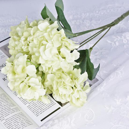 1 Branch Faux Silk Flower Romantic Realistic 6 Forked Elegant Artificial Hydrangea