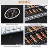 Gas Grill with 7 Burners, Incl. Thermometer, BBQ Grill, Mobile Grill, Black