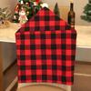 Christmas Simple Chair Covers Black White Plaid Cotton Chair Covers Holiday Decor Chair Covers Dining Room Home Decoration Props