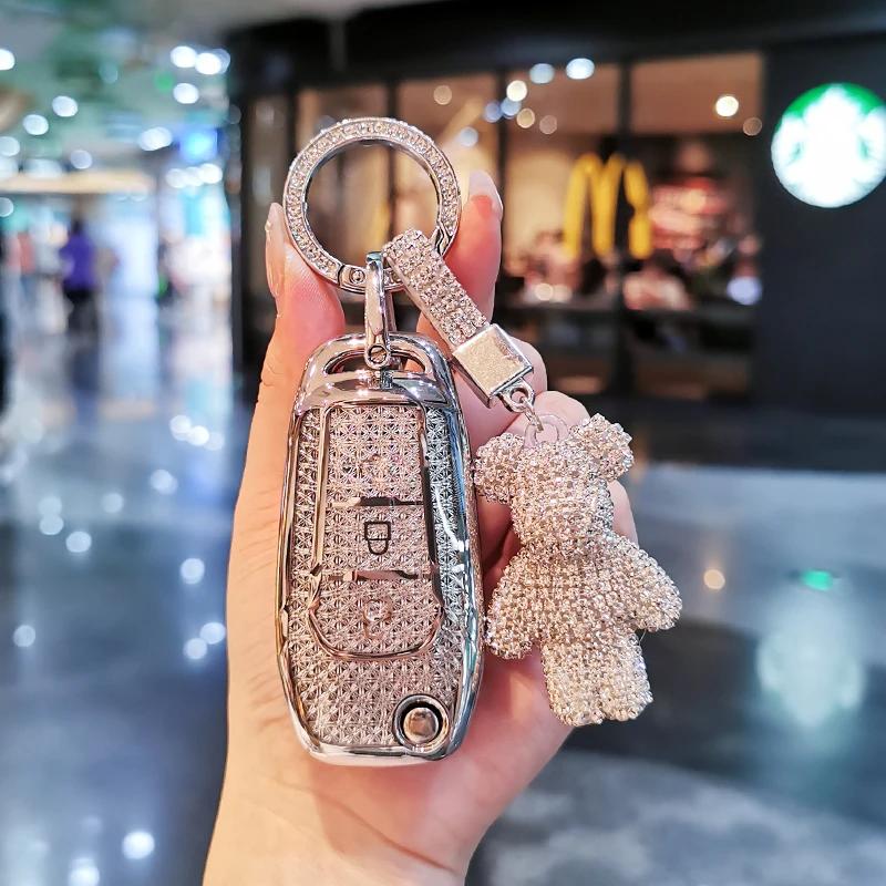 Suitable For Ford Mondeo Keycase Focus Edge Explorer Fiesta Escort Taurus Ecosport Keycover Keyshell Keychain Car Key Bag