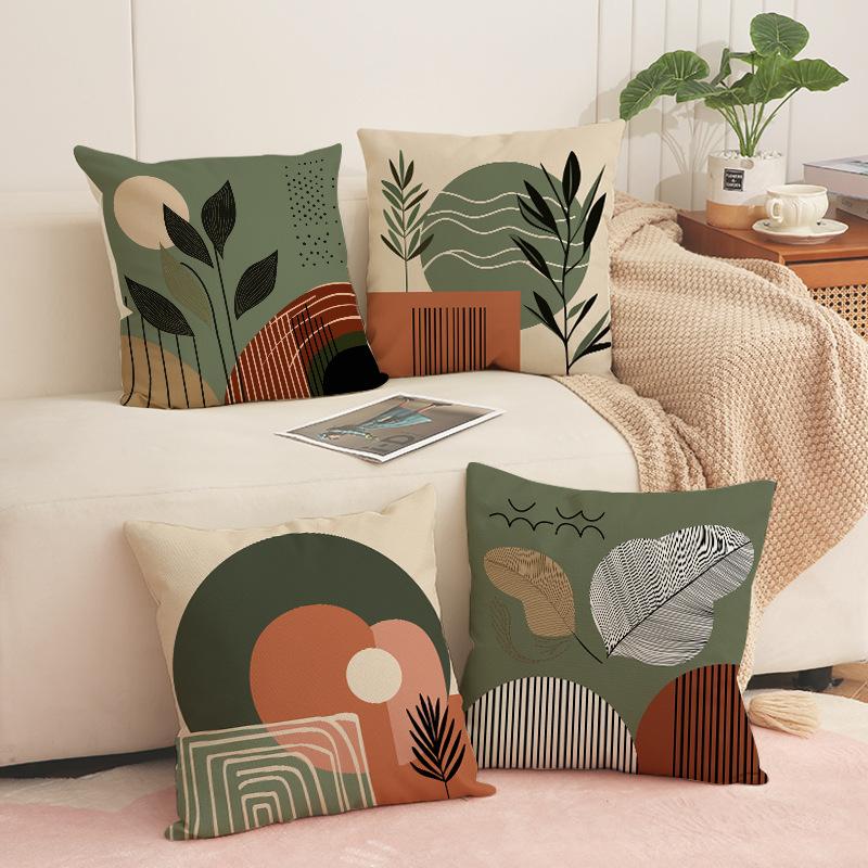 Simple and Versatile Pillow Case Indoor Nordic Style Home Sofa Cushion Linen Stain-resistant Breathable Seat Cushion