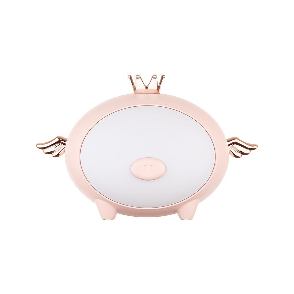 

Usb Lamp Night Charging Cartoon Cute Fourcolor Crown Pig Shaped Lights рожевий