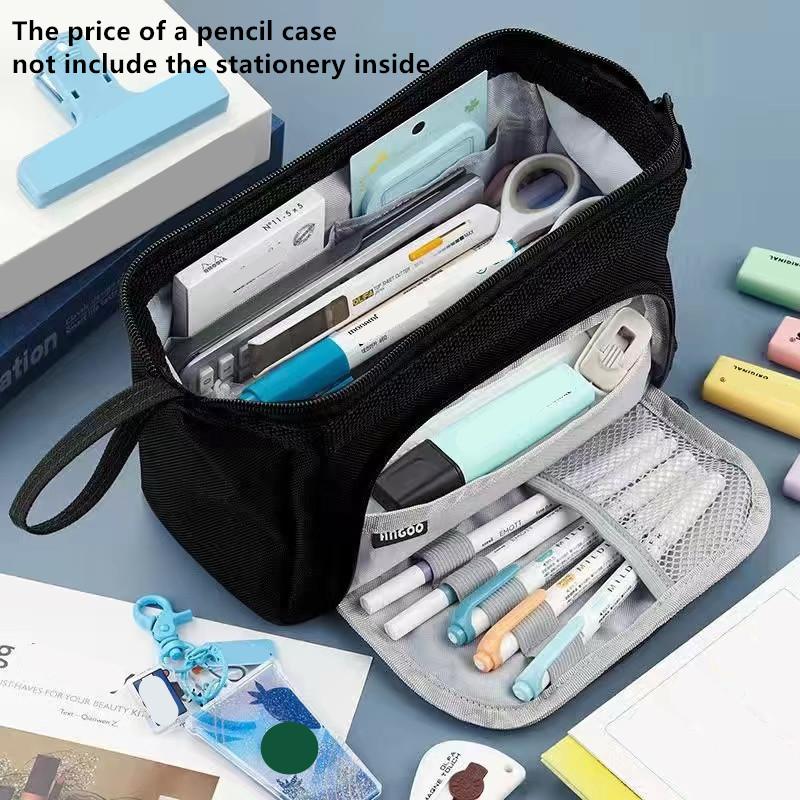 Large Capacity Pencil Case Cute Student Pencil Cases Big Pen Bag Case Storage Box Boy Girl Kid Office School Stationery Supplies