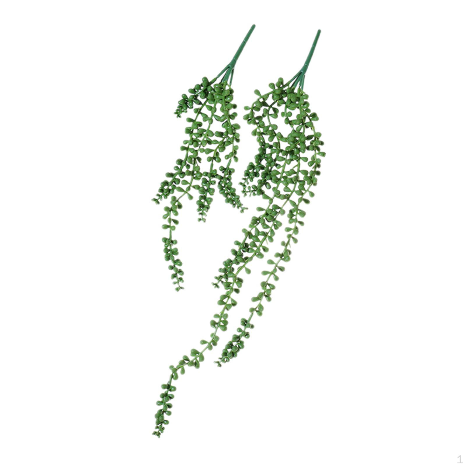 

2 Pieces Artificial Hanging Plants Fake Without Pot Aesthetic Gifts No Maintenance Required