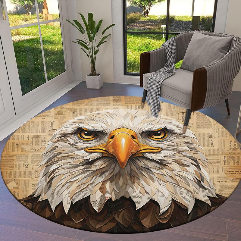 Stickerbird Round Area Rug,Carpet Rug for Living Room Bedroom Sofa Playroom Decor,Non slip Floor Mat