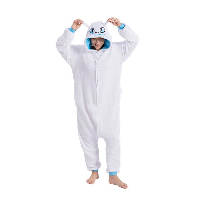 Παιδικά μαύρα ζωάκια κινουμένων σχεδίων Onesie White Ενήλικες Γυναίκες άντρες Kigurumis Πυτζάμες Halloween Cosplay Party Στολή Χριστουγεννιάτικες στολές σπιτιού
