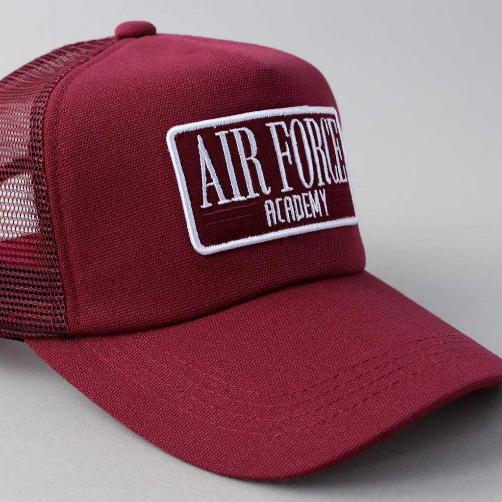 Military AIRFORCE Canvas Mesh Cap Low Cap Embroidery Hat American Casual Summer Baseball Cap Canvas Wine [AVIREX] Men's MA-1