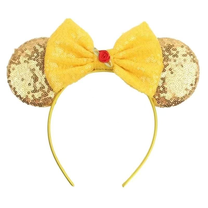 Newest Mouse Ears Headband Kid Adult Festival Party Sequins HairBow Hairband Women Girl Hair Accessories Gift