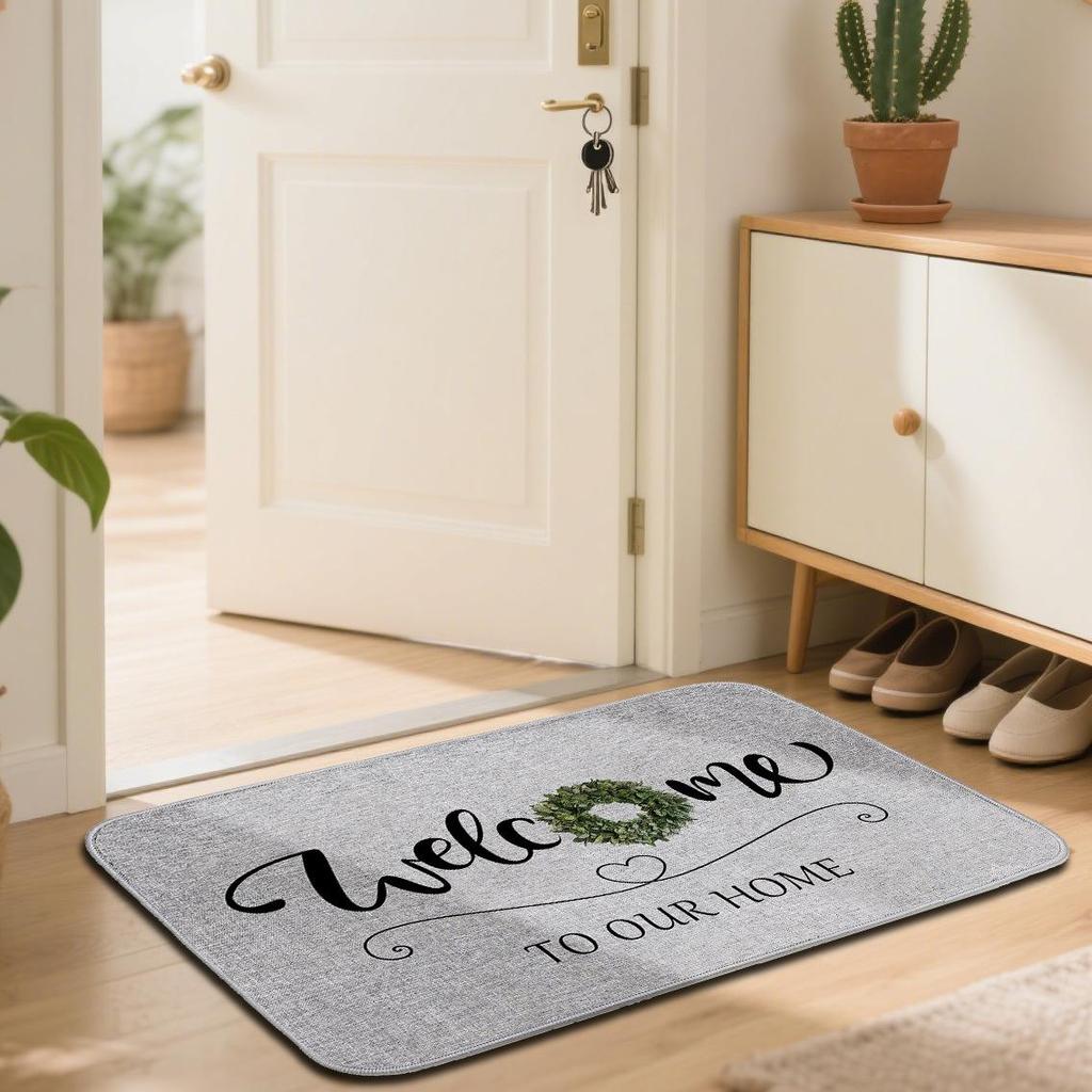 Bedruckter Haushalts Teppich Fußmatte Anti-Rutsch Badezimmer und Badezimmer Bodenmatte Teppich