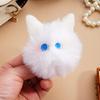 Plush Cat Keychain Kawaii Kitten Cartoon Keyring Ladies Girls Bag Pendant Black /White Hairball Keychain School Bag Key Chains