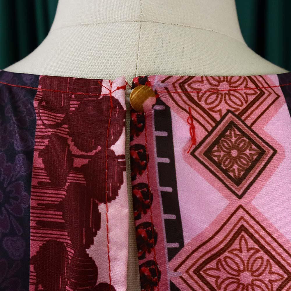 Large Size Women Summer Fashion Printed Patchwork Dress Ladies Elegant One Piece Slit Sheath Dress