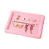 Velvety Jewelry Display Tray Exquisite Jewellery Holder Portable Rings Earrings Necklace Organizer Tray Storage Holder