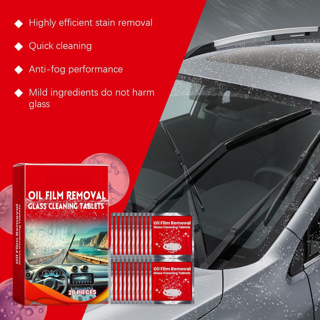 Car Wiper Oil Film Cleaning Tablets Car Windshield Cleaning Window Rainproof Cleaning Tablets