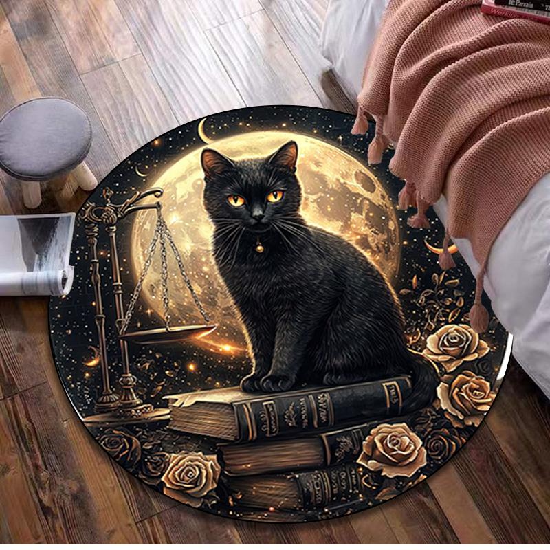 Animal Circular Rug Office Decorative Carpet For Living Room Bedroom Door Mat Floor Rug Computer Chair Area Rug