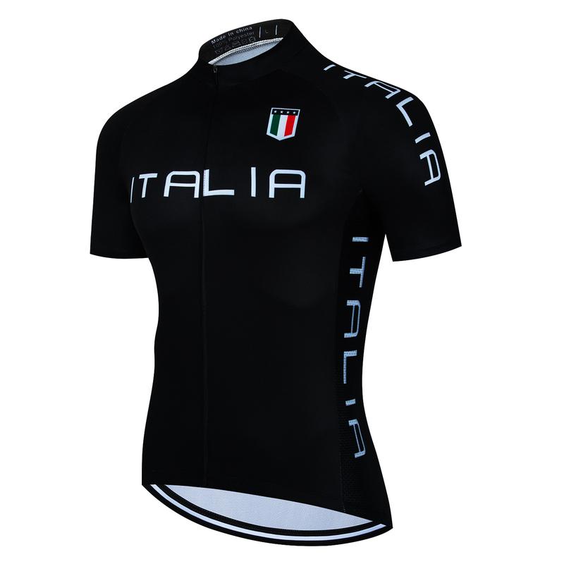 2025 klassisches schwarzes Herren-Radtrikot Radsport Rennen Tops Kurzarm Kleidung Radfahrer Trikot Sommer Fahrrad Wear
