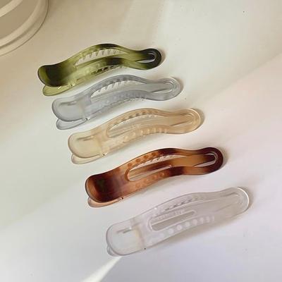 Fashion Hair Clips for Women Plastic Hair Barrettes Colorful Solid Color Personality Duckbill Clip Girls Hair Accessories New