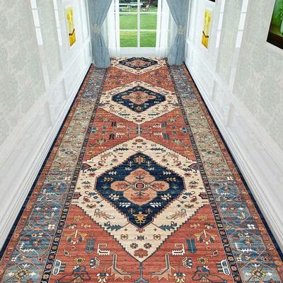 Retro Perzische Corridor Lang Tapijt Geometrische Decoratie Huis Hal Loper Tapijten Appartement Trappenhuis Aangepast Antislip Vloermat