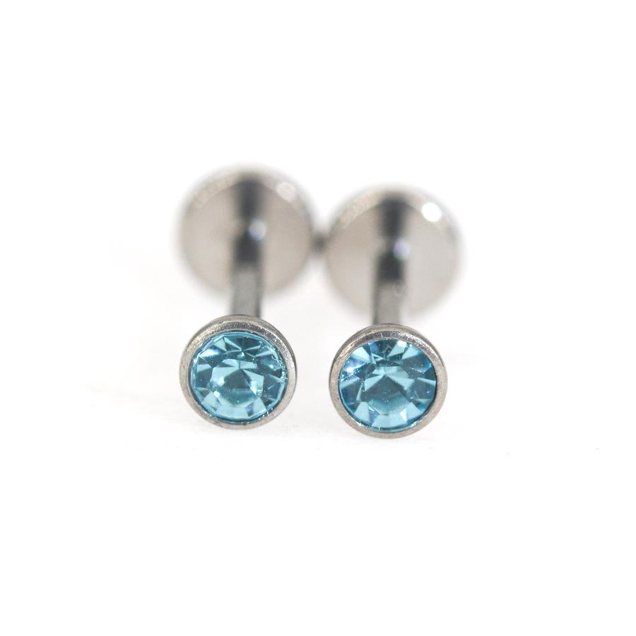 Titanlegierung Push-in Hantel Kugel Stecker für Ohr- und Nasenpiercings