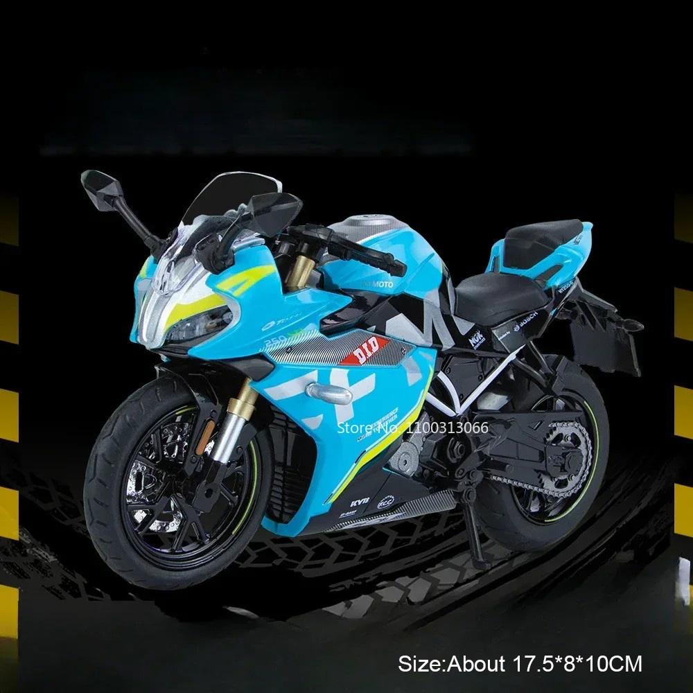 1:12 1199 Spring Breeze 250 SR Motorcycle Models Cars Alloy Diecast Toys Light Music Wheel Turned Motorcycles Vehicle Kids Gifts