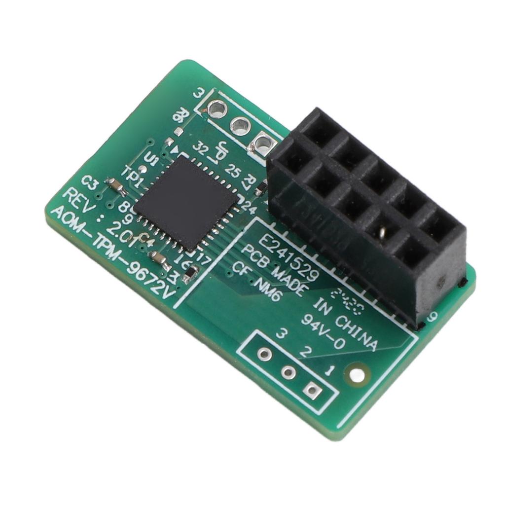 TPM 2.0 Module 10 Pin SPI Parallel AOM TPM 9672V Trusted Platform for SuperMicro Motherboard 10 Pin