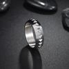 Men's 8mm Fashionable Handmade Irregular Steel Ring Hip-Hop Wedding Band Stylish And Trendy  Accessory