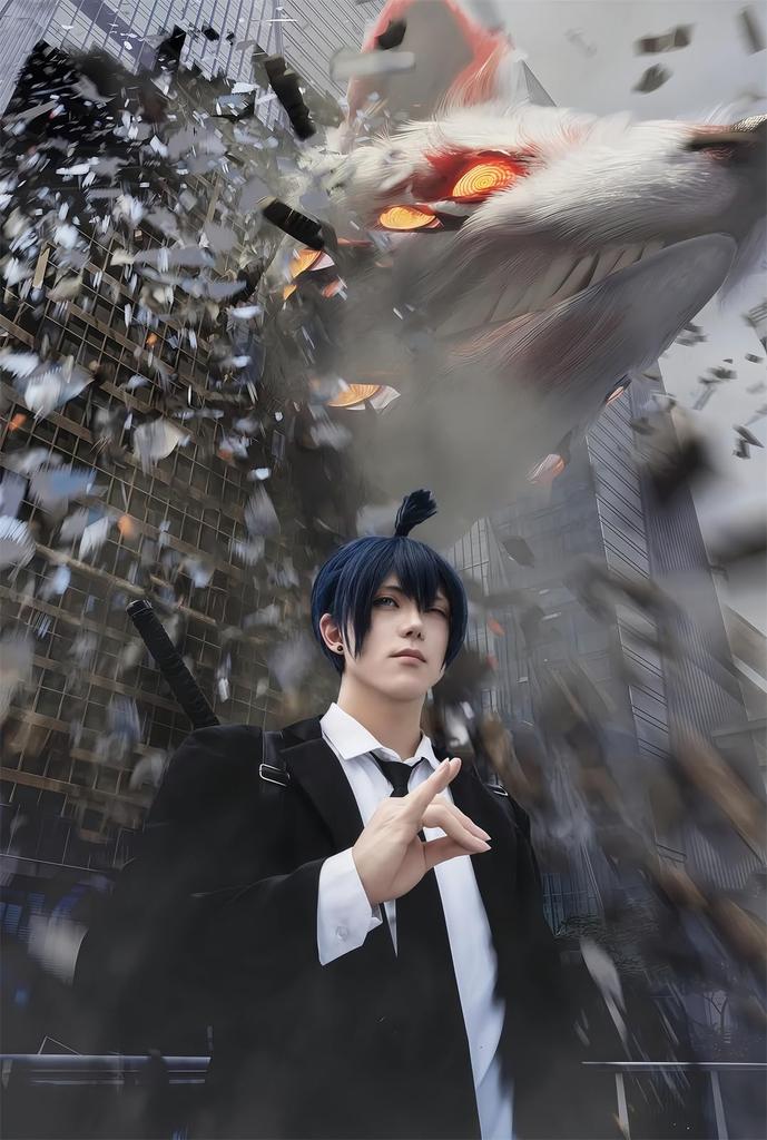 [NOKIJP] Aki Hayakawa Cosplay Costume, Gun Demon Costume, Tokyo Public Safety Unit Anti-Demon Special Section 4 Costume Festival (Aki Hayakawa, M