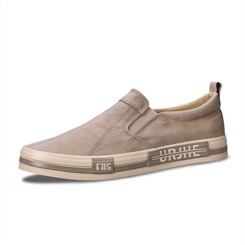 Men's Spring Casual Slip-on Canvas Shoes: Trendy, Breathable, Versatile Low-top Skate Shoes