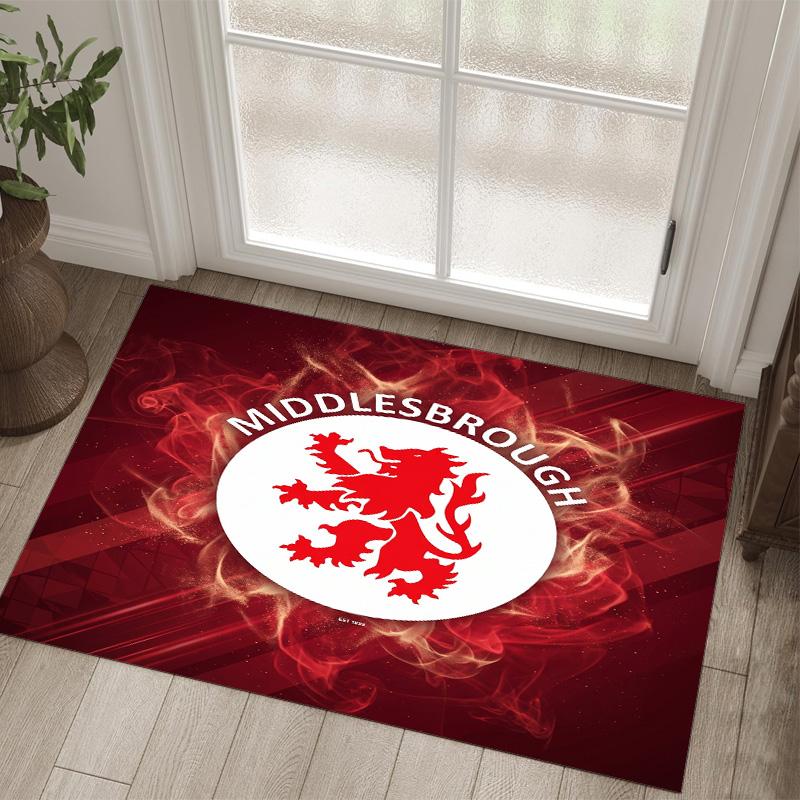 Middlesbrough Design Crystal Velvet Carpet Cozy Non?Slip Printed Rug For Bedroom Living Room Entrance