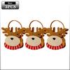1-10PCS Christmas Felt Candy Bags Cartoon Apple Pouch Santa Sack Kids Gift Packaging Bag Xmas Tree Holiday Decoration