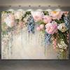 Floral Flower Wall Photoshoot Backdrop Wedding Bridal Shower Engagement Ceremony Party Photography Background Photo Studio Props