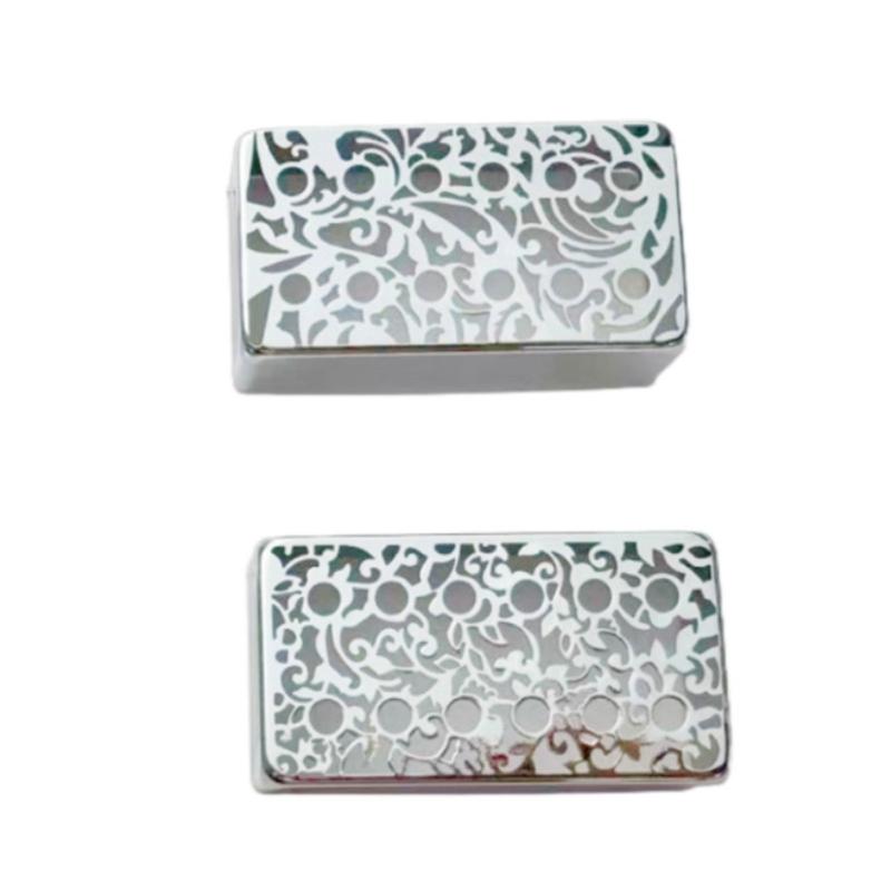 Guitar Pickup Cover Replacement Exquisites Carving Guitar Humbuckers Pickup Covers for Electric Guitars Accessories серебряный