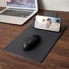 Foldable PU Leather Laptop Mouse Pad 15W Wireless Phone Charger with Pen Holder