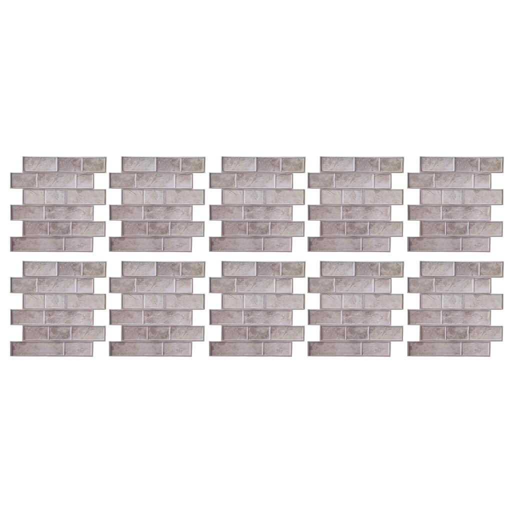 10Pcs Wall Sticker Self Adhesive Wallpaper 3 Dimensional Ceramic Tile Stickers Decoration