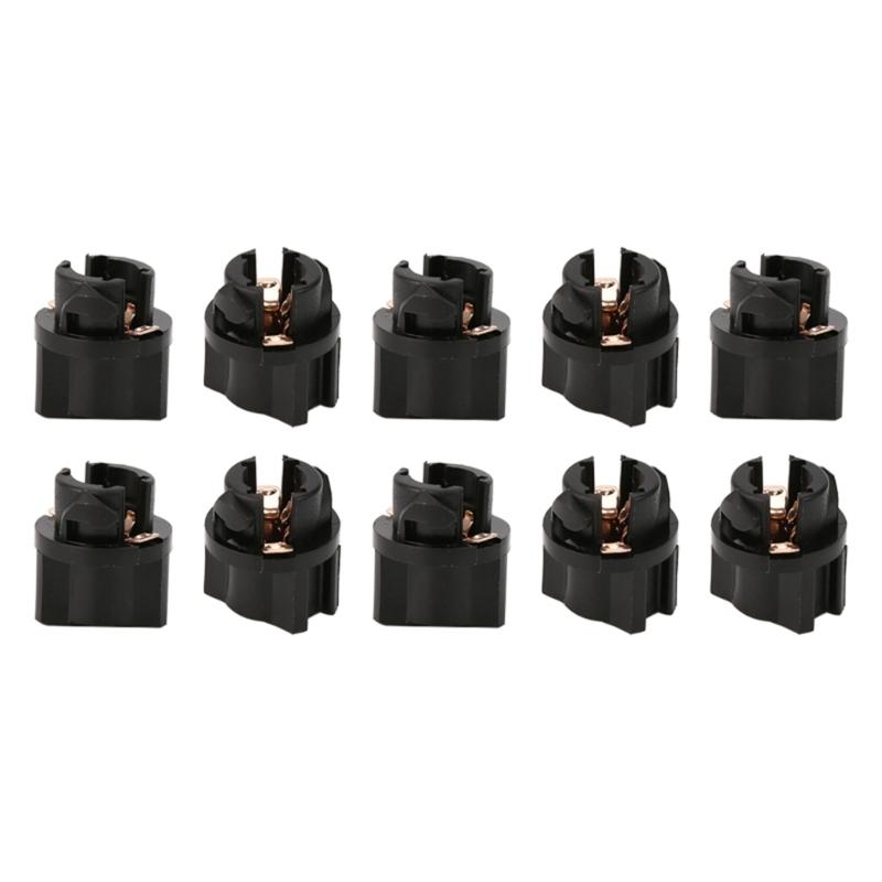 

10pcs Lamp Holder T5/T10 LED Twist Lock Socket 12V Car Dashboard Instrument Panel Cluster Bulb Base Universal Lamp Base