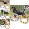 Bequemes 19mm Goldfarbenes Edelstahl Hundekettenhalsband Mit Stilvollem Karomuster